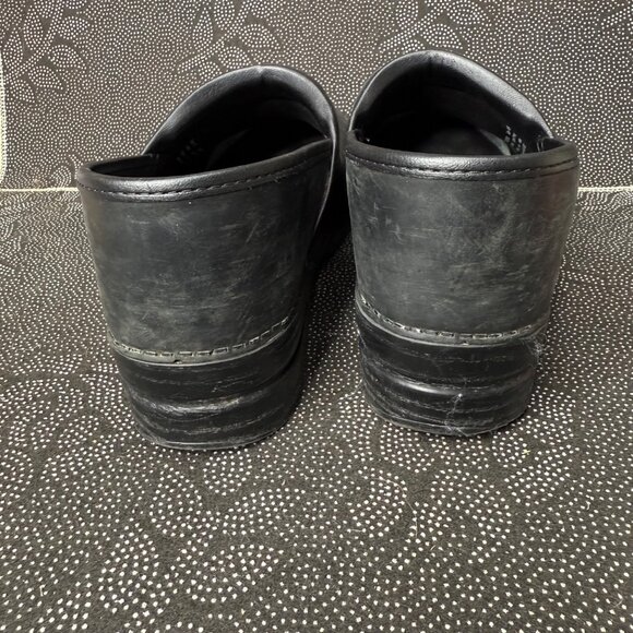Dansko Mens Black Leather Clogs Size 45 With Spenco Insoles - Picture 3 of 10